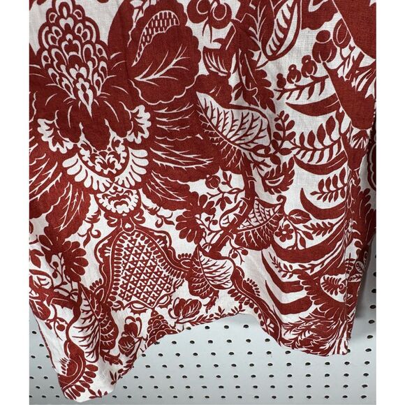 Anthropologie multi pattern wide leg linen pants size L - Picture 5 of 9